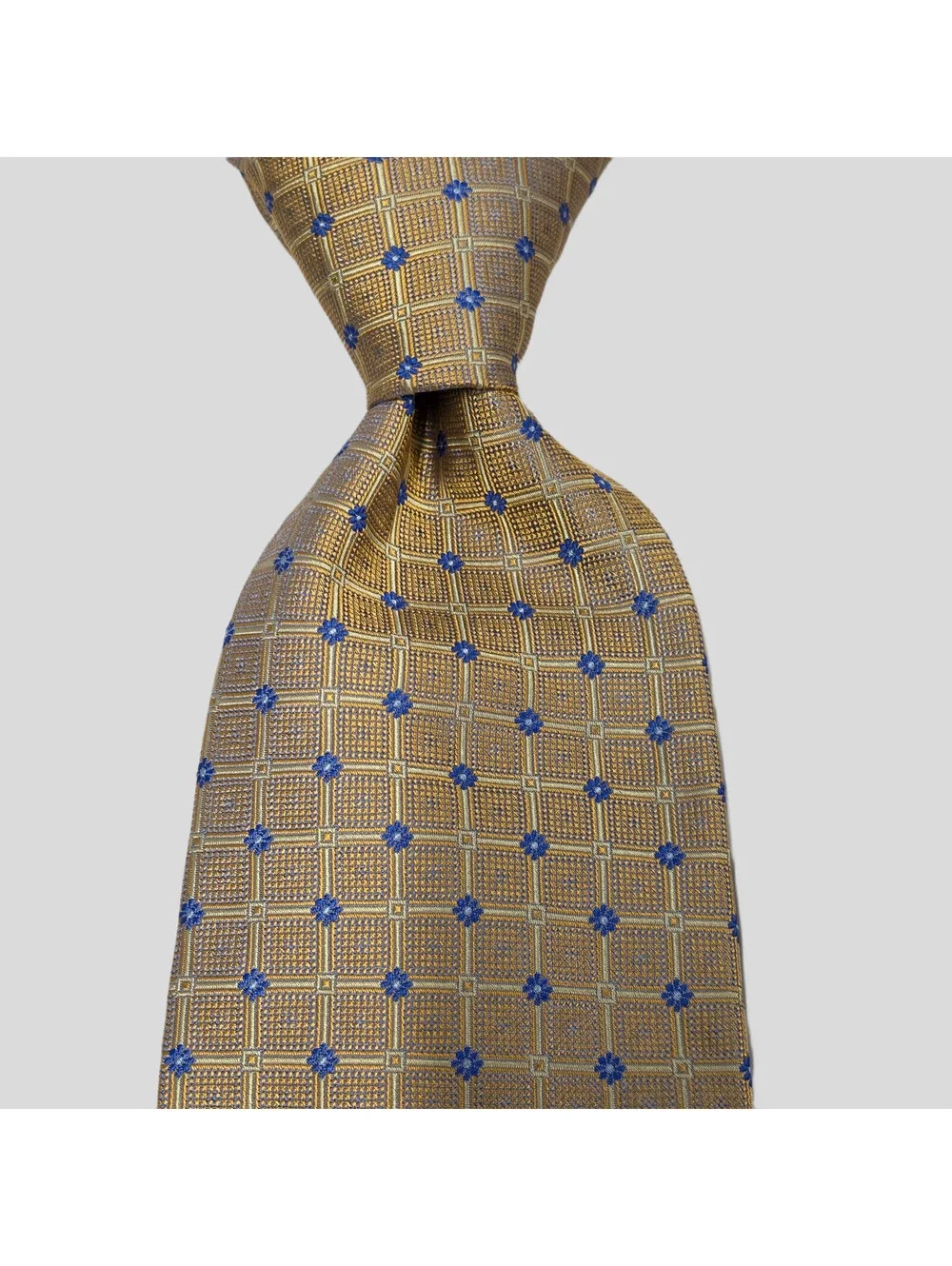 Robert Talbott Best Of Class yellow Gold Jacquard Geometric Tie 3.3/4 x58